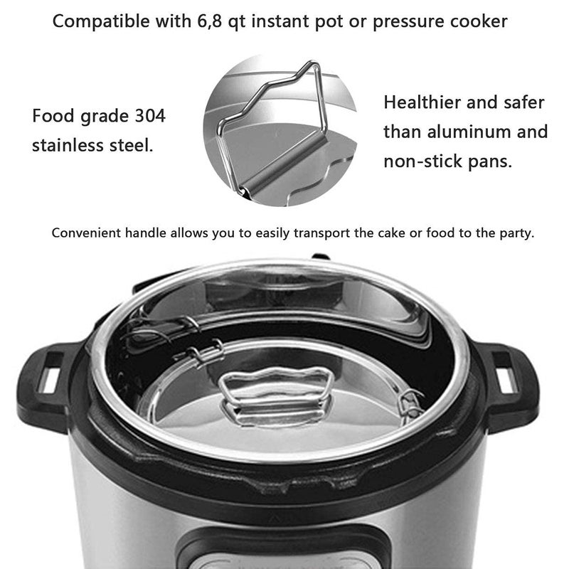 LCPUD Flan Mold, Stainless Steel Flan Pan Mold with Lid(62 oz) Compatible with Instant Pot 6 qt [3qt, 8qt avail] Flanera Flan Maker Quesillera Molde Para Flan, Flaneras Moldes Con Tapa - Image 3